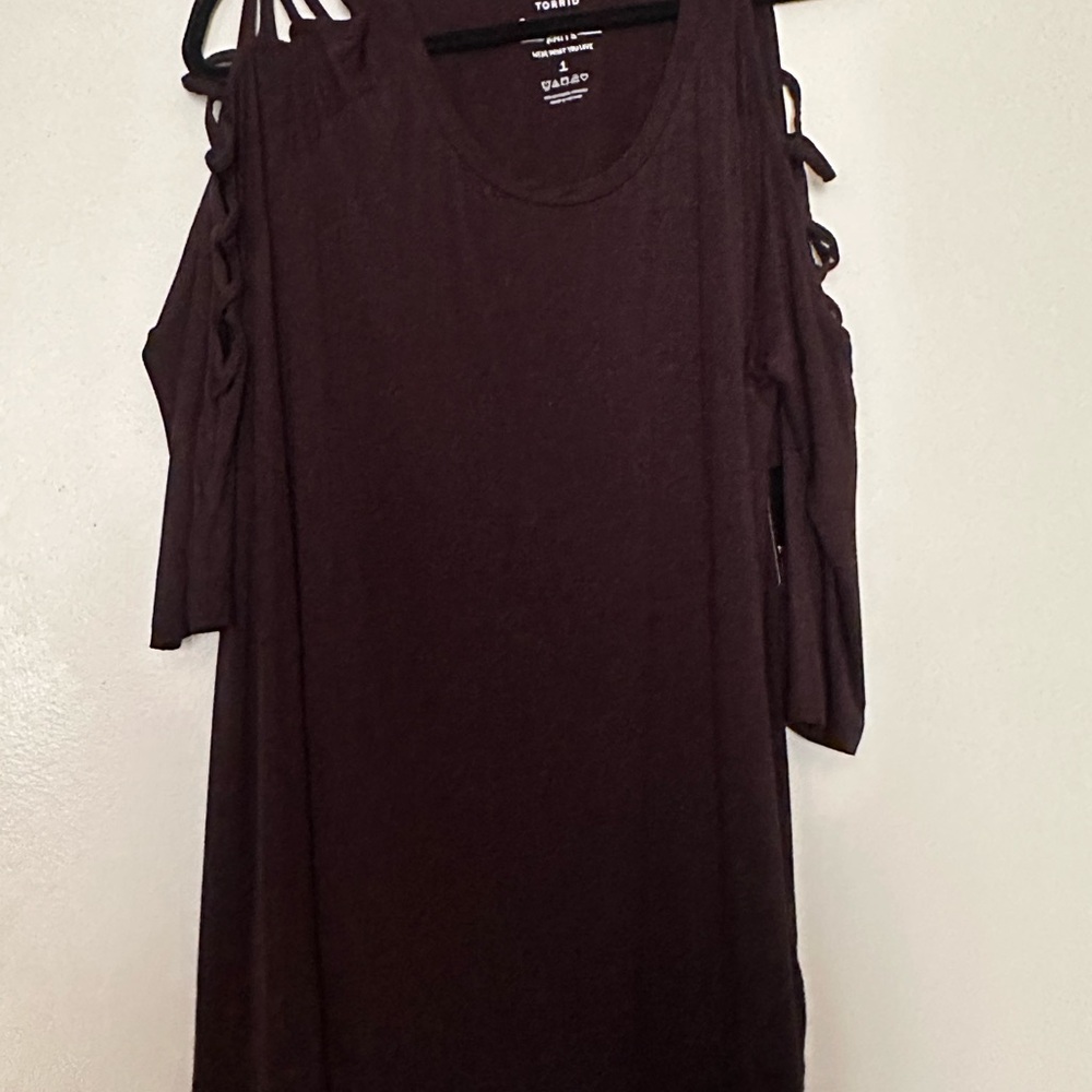 Torrid Black Cold Shoulder Top